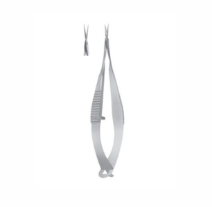 Gills Vannas Capsulotomy Scissors, 90mm, 7mm Long Blades, Sharp Tips, Straight