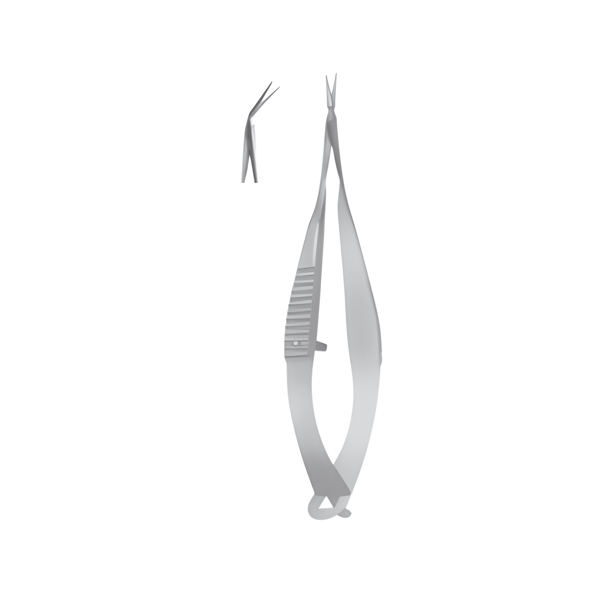 Gills Vannas Capsulotomy Scissors, 90mm, 7mm Long Blades, Sharp Tips, Angled Forward Image 2