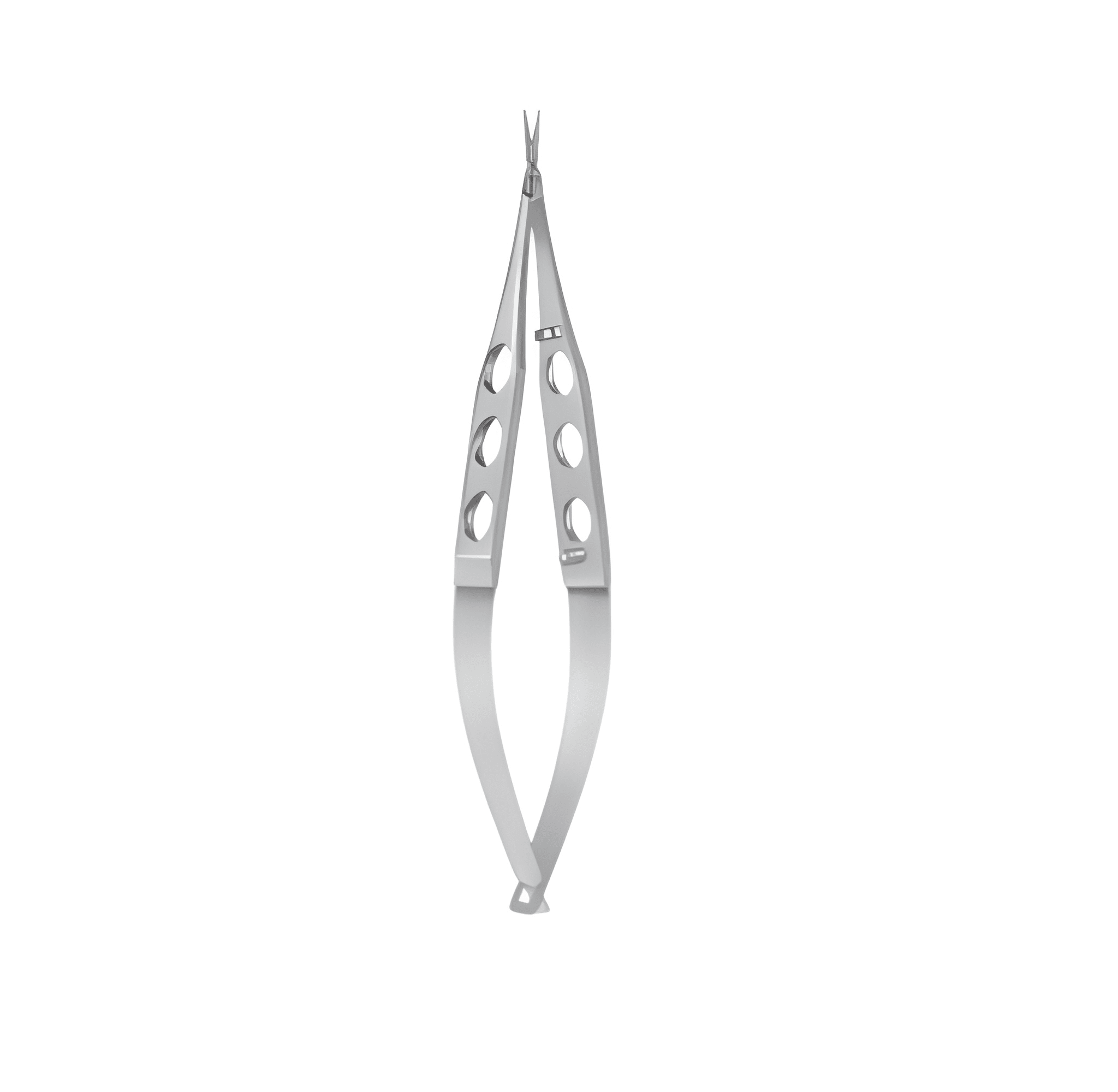 Vannas Capsulotomy Scissors, 110mm, 7mm Extra Thin Long Blades, Sharp Tips, Straight Image 2