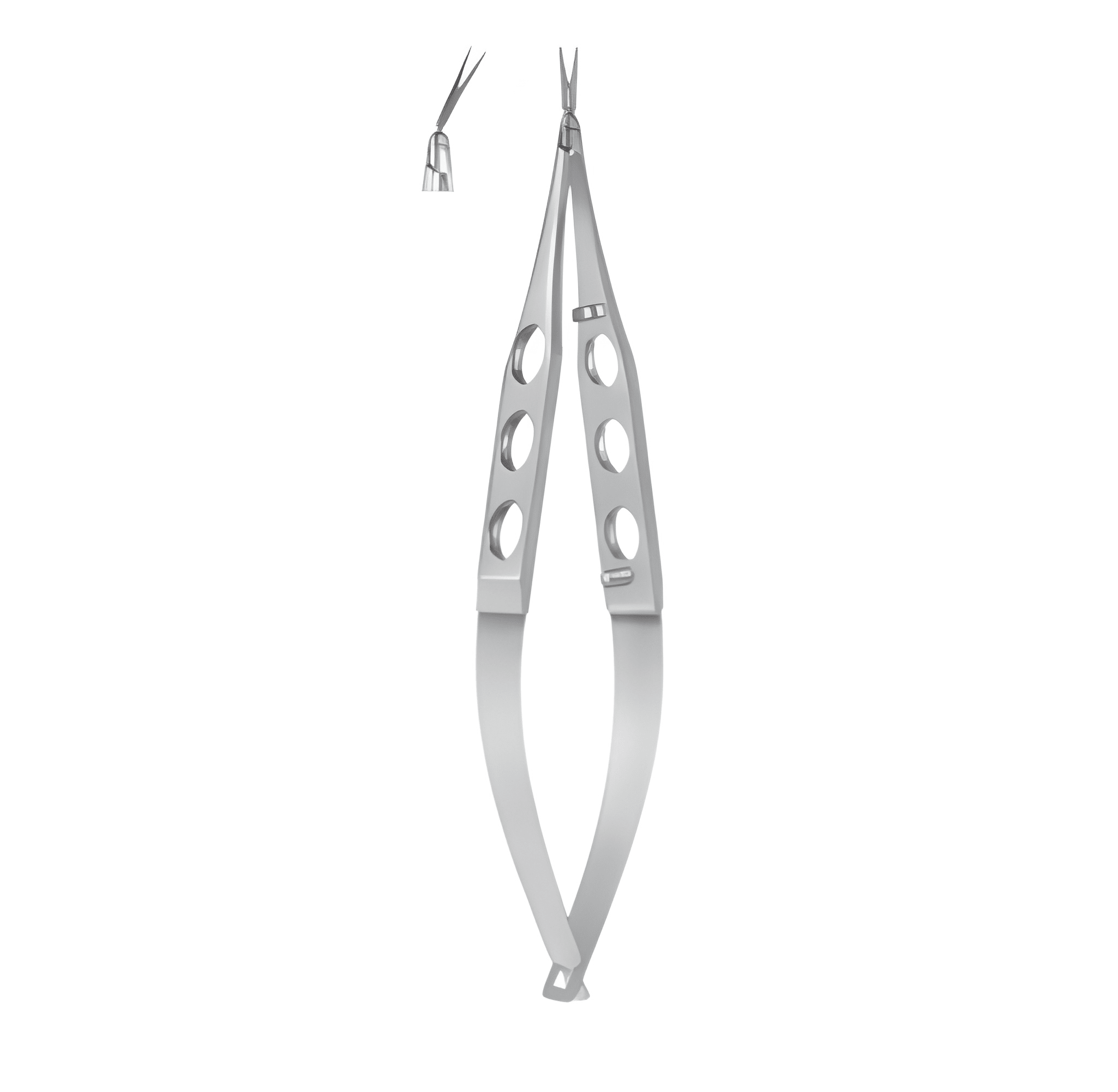 Stern Gills Capsulotomy Scissors, 110mm, 10mm Extra Thin Long Blades, Sharp Tips, Angled Forward Image 2