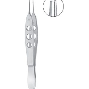 Bonn Forceps, 100mm, 1 x 2 Teeth, 0 12mm, With Tying Platform, Stainless Steel