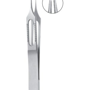 Hoskin Tissue Forceps, 80mm, Straight, No  19, Micro Grooved Tips