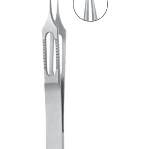 Hoskin Tissue Forceps, 80mm, Straight, No  28, Very Delicate Micro Grooved Tips