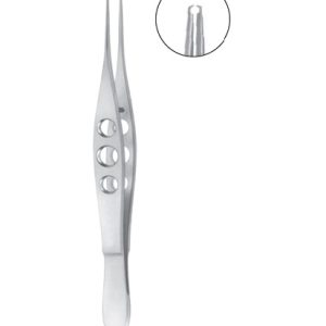 Pierse Corneal Forceps, 110mm, Very Delicate, 1 x 1 Teeth, 0 1mm Straight