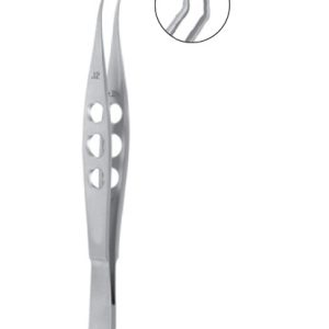 Harms Colibri Forceps, 110mm, Very Delicate, 1 x 2 Teeth, 0 12mm With Tying Platform