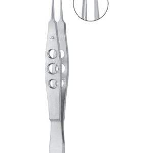 Castroviejo Suturing Forceps, 110mm, 1 x 2 Teeth With Tying Platform, 0 12mm