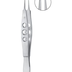 Castroviejo Suturing Forceps, 110mm, 1 x 2 Teeth With Tying Platform, 0 3mm