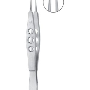 Castroviejo Suturing Forceps, 110mm, 1 x 2 Teeth With Tying Platform, 0 5mm