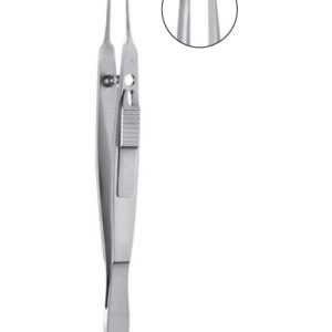 Stern Castroviejo Fixation Forceps, 100mm, 1 x 2 Teeth, 0 5mm With Lock