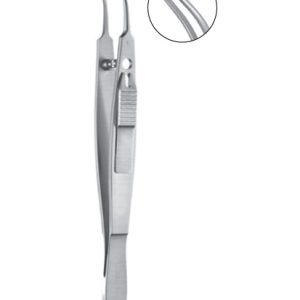 Moody Fixation Forceps, 100mm, 1 x 2 Teeth, 0 5mm, With Lock, Right
