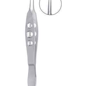 Gaskin Tying Forceps, 105mm, 11mm Long Smooth Jaws, Angled