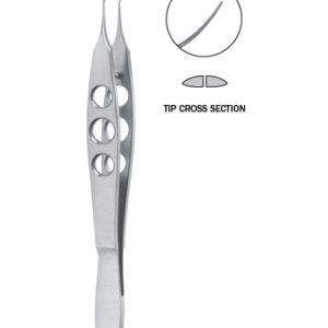 Mendez Multi Purpose Lasik Forceps, 100mm, Spatulated Jaws And Tips Smooth Grasping Surfaces, Vaulted Shanks