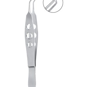 Utrata Capsulorrhexis Forceps, 105mm, Very Delicate, Triangular Grasping Tips Extremely Thin, 11mm Long Shanks, Stainless Steel