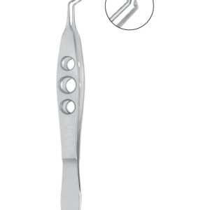 Masket Capsulorrhexis Forceps, 115mm, Very Delicate, Triangular Grasping Tips Extremely Thin, 11mm Long Vaulted Shanks