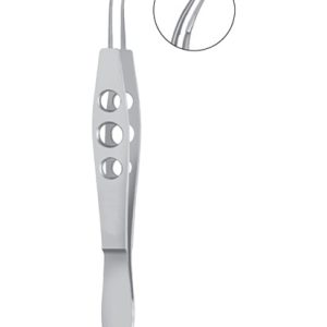Freeman Jaffe Lens Holding Forceps, 100mm, With Longitudinal Groove