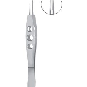 Jaffe Tying Forceps, 105mm, Very Delicate, Smooth Jaws, 6mm Long Platform, Straight