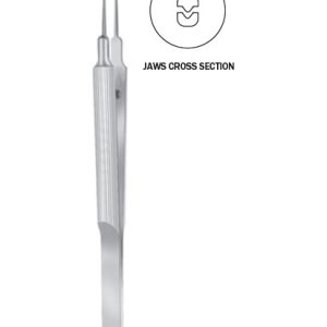 Maumenee Tying Forceps, 100mm, Concave Convex Jaws Round Handle With Guide Pin, Straight