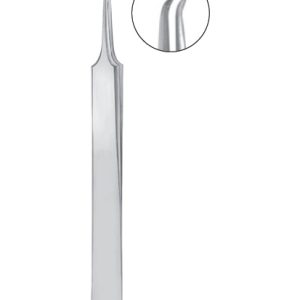 Osher Iris Forceps, 110mm, Very Fine Textured Jaws, Angled