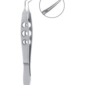 Rosenwasser Donor Lamella Inserting Forceps, 110mm, Thin Vaulted 12mm Long Shanks Precalibrated Heel Stop To Prevent Tips From Closing