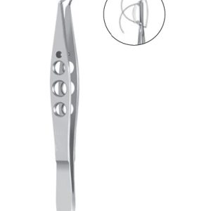 Livernois McDonald IOL Inserting Forceps, 105mm, 5mm Long Concave Jaws Patented Cross Action