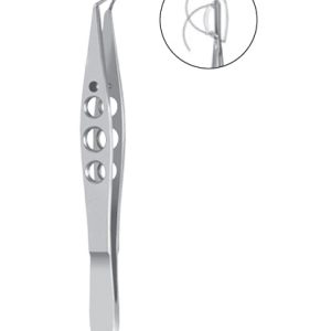 Ernest McDonald IOL Inserting Forceps, 105mm, 5mm Long Straight Jaws Low Profile, Patented Cross Action
