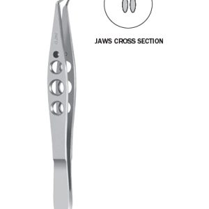 Ernest Mcdonald IOL Inserting Forceps, 105mm, Polished Bi Convex Jaws Patented Cross Action