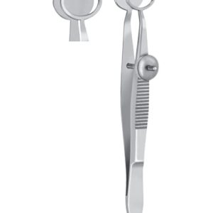 Francis Chalazion Forceps, 95mm, Oval, 14 x 11mm I D , Medium