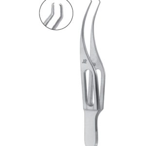 Harms Colibri Tissue Forceps, 75mm, With Tying Platform, Very Delicate, 1 x 2 Teeth, 0 12mm, Stainless Steel