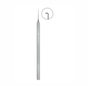 Jaffe Lens Manipulating Hook, 115mm, 0 15mm Diameter Blunt Tip, Straight