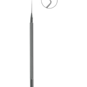 Hunkeler IOL Manipulator, 120mm, With 0 3mm Diameter Hemi Ball Tip, Vaulted Shank