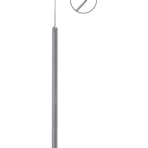Lewicky Lens Manipulating Hook, 120mm, 0 15mm Diameter Blunt Tip Angled, Vaulted Shank