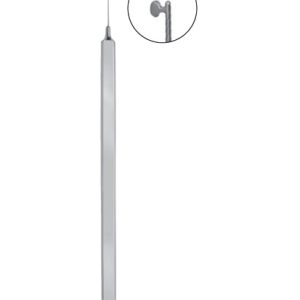 Kuglen Iris Hook & Lens Manipulator, 115mm, Push Pull Model Round Handle, Straight With Guard