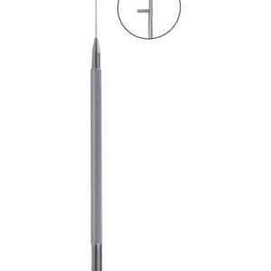 Fenzl Lens Manipulating Hook, 120mm, 0 15mm Diameter Tip, Round Handle, Straight With Guard