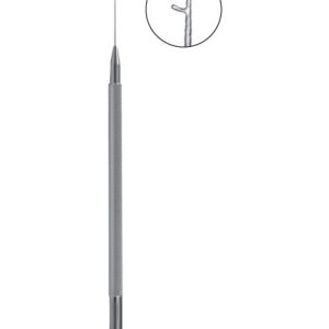 Maltzman Fenzl Lens Manipulating Hook, 120mm, 0 15mm Diameter Tip, Round Handle, Straight With Guard