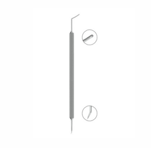 Moran Lasik Enhancement Spatula, 135mm, Double Ended Fukasaku Spatula On One Side & Miniature Paton Spatula on Other Side