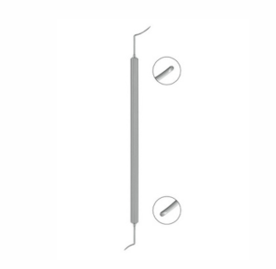 Hersh Flap Spatula, 140mm, Double Ended 2 x 6mm and 2 x 10mm Spatula With Beveled Blade Edges
