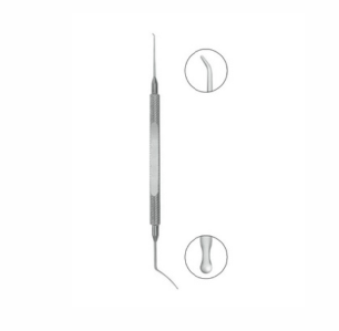 Thorlakson Flap Lifter, 135mm, Combines A Modified Sinskey Hook And A Bi Convex Spatula With Beveled Notches, Short Handle