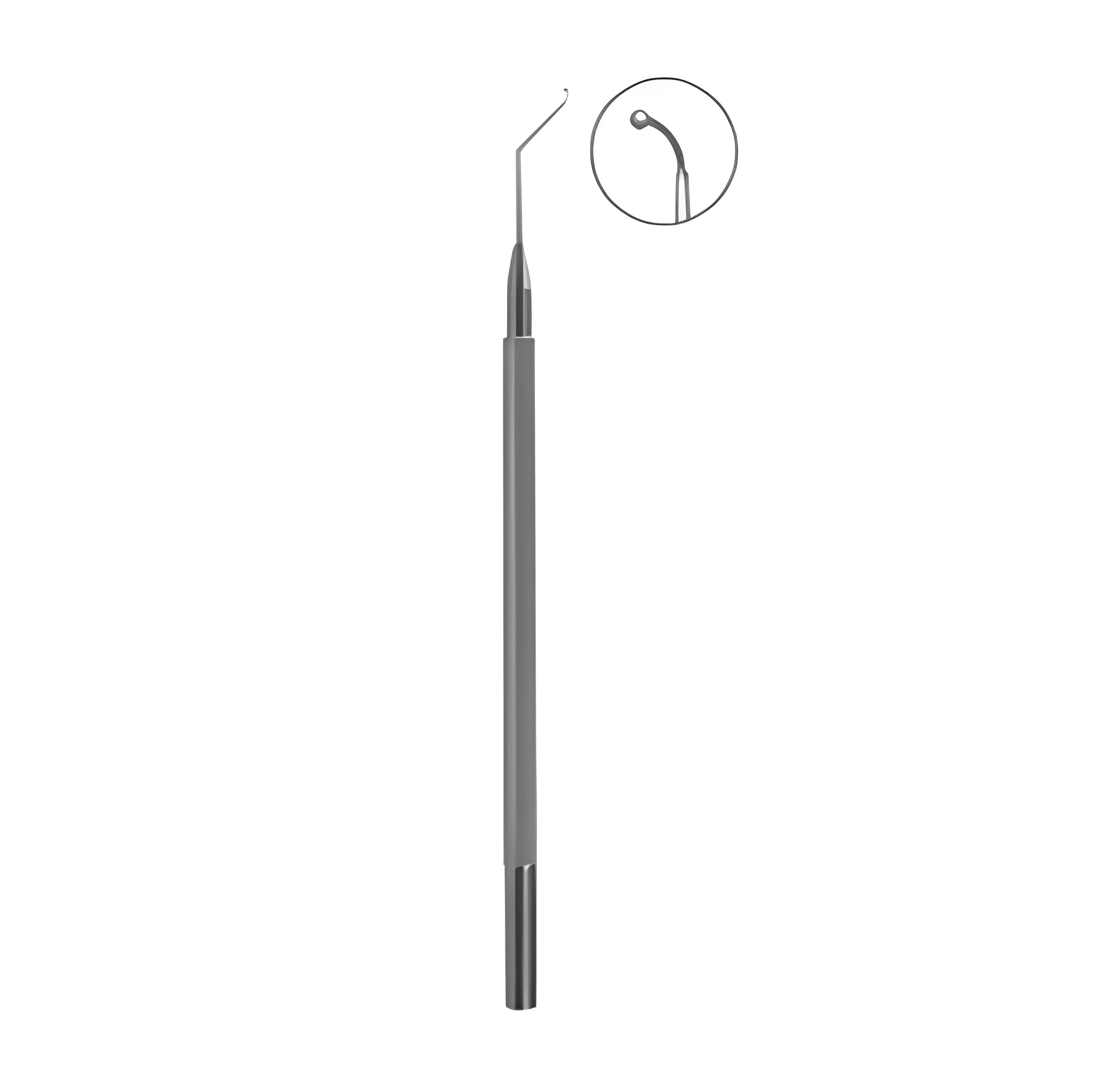 Anis Nucleus Manipulator, 120mm, Angled Shaft & Curved Tip With 0 5mm Ball at Tip, Angle to Tip Length of 10mm Image 2