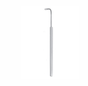 Gass Retinal Detachment Hook, 130mm, Flattened 13mm Wide Graefe Type Hook With 1 5mm Oval Eye