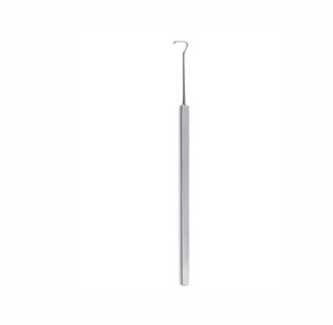 Helveston Muscle Hook, 130mm, Extra Delicate, With Blunt Spatulated Tip, 8mm