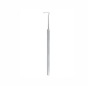 Helveston Muscle Hook, 130mm, Extra Delicate, With Blunt Spatulated Tip, 12mm