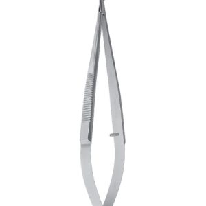Castroviejo Needle Holder, 140mm, 1 0 x 12mm Delicate Jaws, Curved, With Lock