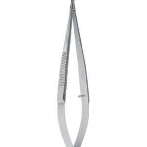 Castroviejo Needle Holder, 140mm, 1 0 x 12mm Delicate Jaws, Curved, Without Lock