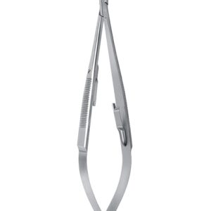 Castroviejo Needle Holder, 140mm, 1 5 x 12mm Standard Jaws, Curved, With Lock