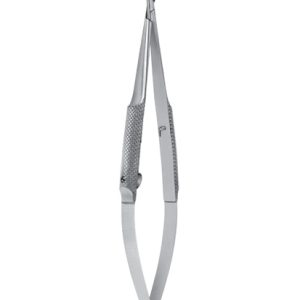Barraquer Needle Holder, 130mm, Delicate Jaws, Curved, Without Lock