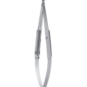 Barraquer Needle Holder, 130mm, Standard Jaws, Curved, With Lock