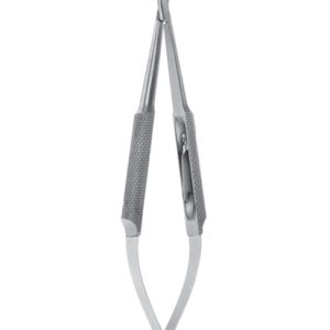 Anis Needle Holder, 120mm, Extra Delicate Jaws, Curved, Without Lock