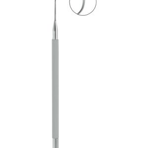 Neuhann Nucleus Divider, 120mm, 0 5mm Wide Strongly Curved Spatula Shaped Tip
