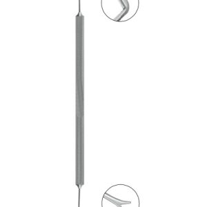 Rowen Phaco Spatula, 130mm, Double Ended With Angled Shafts, 9mm from Angle to Tip For Rosen Chopper on One Side and 7mm Angle To Tip for Bechert Type Nucleus Rotator on Other Side