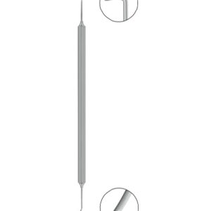 Lieberman Microfinger And Spatula, 140mm, 1 5mm Curved Right Tip With 10mm Long Shaft from Bend to Tip on One Side and 1mm Wide Spatula Shaped Tip on Other Side